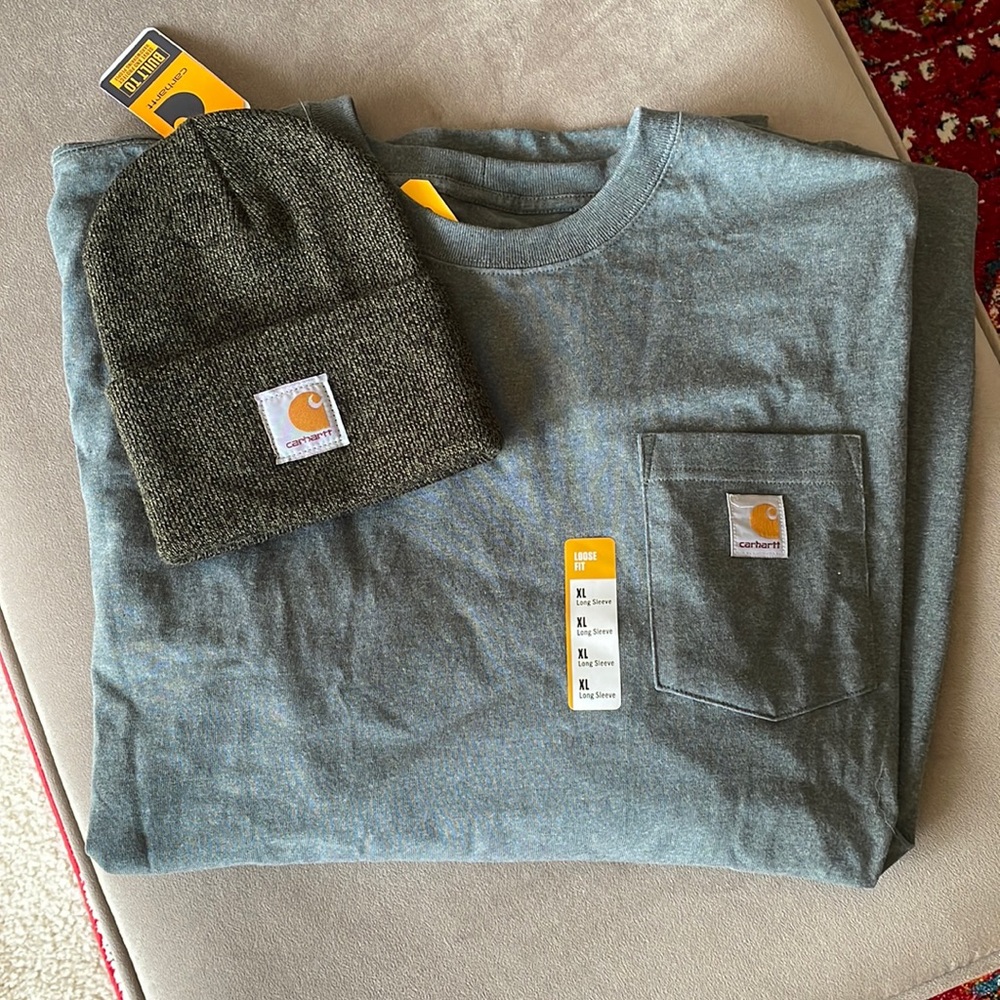Carhartt Long-sleeve tee and beanie